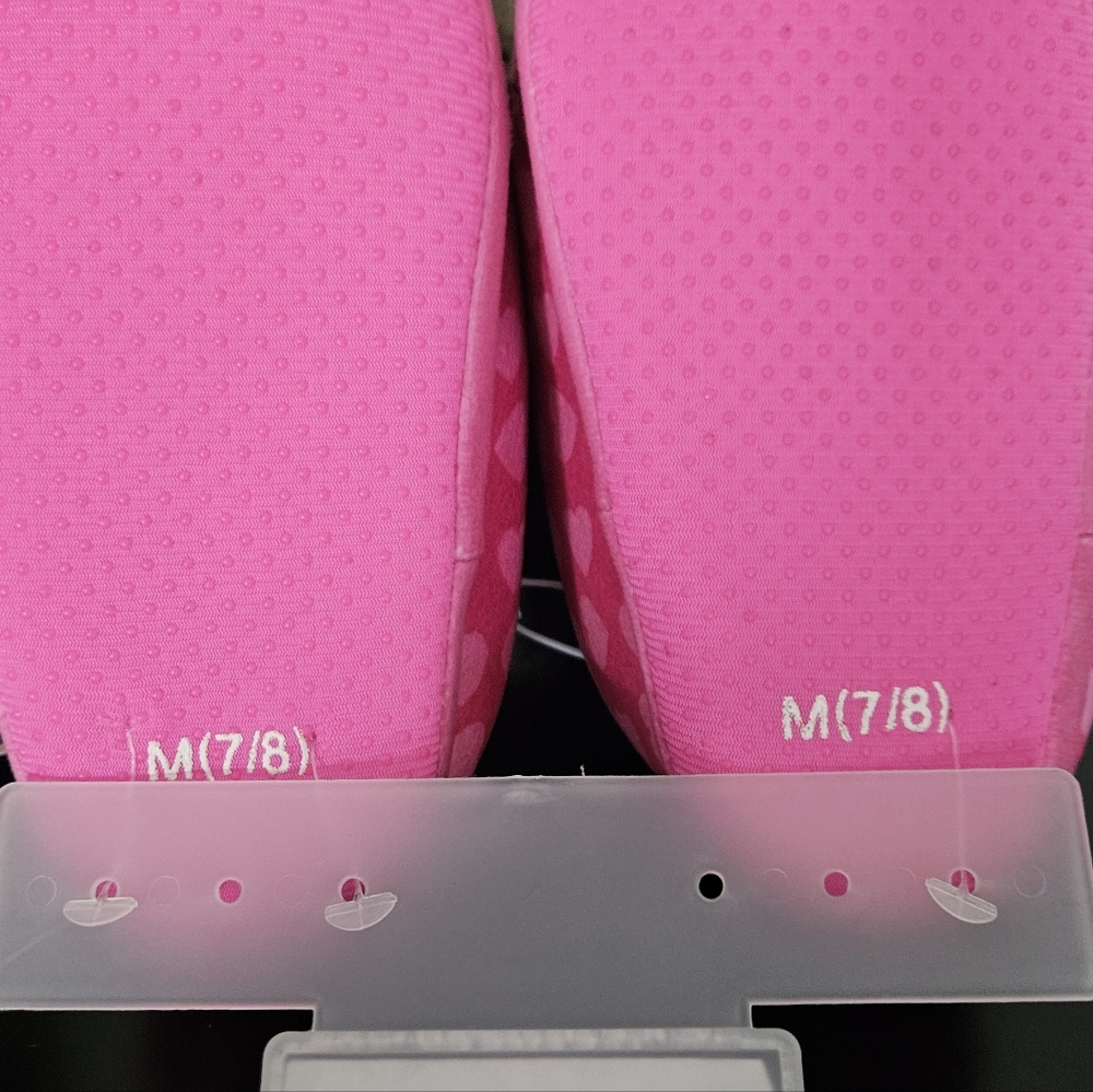 Disney Minnie Mouse Polka Dot Pink Slippers, NWT - Kids 7/8, Girls - Picture 4 of 5